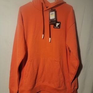 Under Armour Project Rock Hoodie Mens Medium Terry Salmon Pink 1373560 872